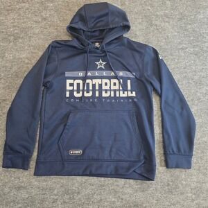 New Era NFL Dallas Cowboys Football Combine Training‎ Hoodie Blue Mens Medium
